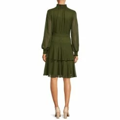 Top 10 🤩 Alex Marie Rosalia Long Split Sleeve Smocked Mock Neck Tie Waist Layered A-Line 👗 Dress Olive 🛒 -Alex Marie Shop unnamed file 1034
