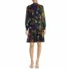 Cheapest 🥰 Alex Marie Petite Size Floral Print Rosalia Long Split Sleeve V-Neck 👗 Dress Navy Multi 🎉