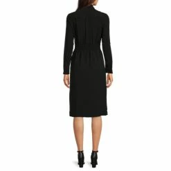 Brand new 🎉 Alex Marie Kaley Point Collar Long Roll-Tab Sleeve Button Front 👕 Shirt 👗 Dress Black ✔️ -Alex Marie Shop unnamed file 1053