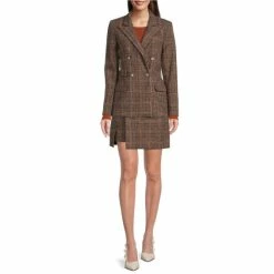 Wholesale ❤️ Alex Marie Britten Plaid Print Notch Lapel Long Sleeve Button Front Wool Blend Jacket Mal Plaid 😀 -Alex Marie Shop unnamed file 1056