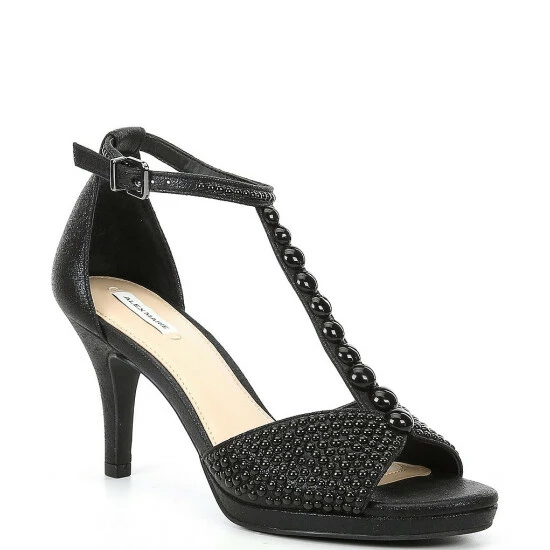 Coupon 👍 Alex Marie Leneta Pearl Embellished T-Strap 🩴 Sandals Black 🤩 7 Coupon 👍 Alex Marie Leneta Pearl Embellished T-Strap 🩴 Sandals Black 🤩 - Image 7