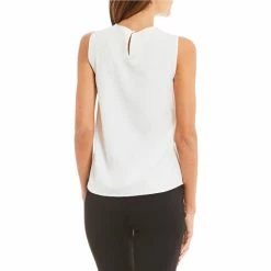 Budget 🔔 Alex Marie Evelyn Round Neck Sleeveless Woven Top White ❤️ -Alex Marie Shop unnamed file 1110