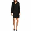 Discount 👏 Alex Marie Jolie Surplice V-Neck Long Sleeve Stretch Crepe Gathered Ring Waist Faux Wrap 👗 Dress Black 😉