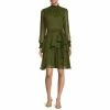 Budget 🔥 Alex Marie Petite Size Rosalia Long Split Sleeve V-Neck 👗 Dress Olive 🤩