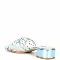 Best Pirce 🎉 Alex Marie Caralyn Clear Rhinestone Metallic Block Heel 🩴 Sandals Clear/blue Glass 🔔 -Alex Marie Shop unnamed file 1162
