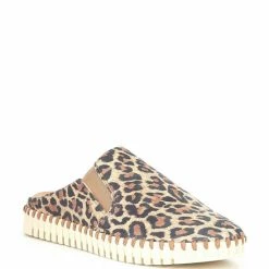 Best Sale 🔔 Alex Marie Maysette Leopard Print Suede Mules Jaguar/multi 🛒