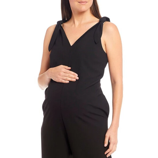 Promo β€οΈ Alex Marie Katy V-Neck Sleeveless Maternity Jumpsuit Black π 3 Promo β€οΈ Alex Marie Katy V-Neck Sleeveless Maternity Jumpsuit Black π - Image 3