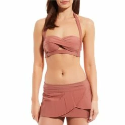 Hot Sale 💯 Alex Marie Solid Cutout Twist Halter Swim Top Rouge 🛒 -Alex Marie Shop unnamed file 1251