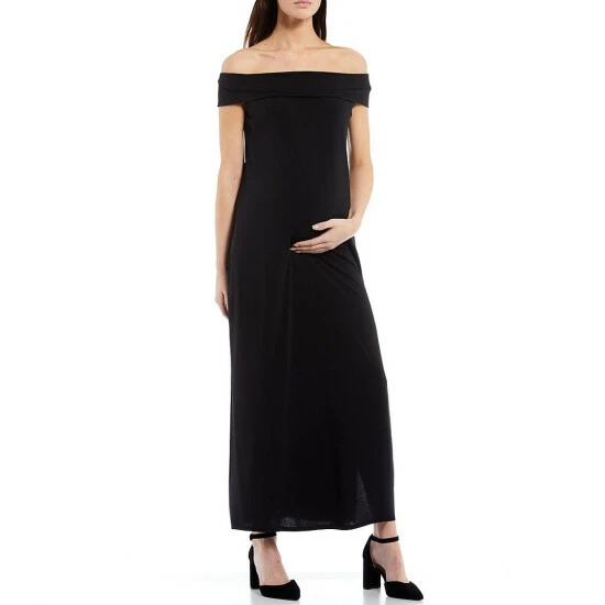 Wholesale π Alex Marie Maternity Gwen Off-the-Shoulder Cap Sleeve Sheath Maxi π Dress Black π 1 Wholesale π Alex Marie Maternity Gwen Off-the-Shoulder Cap Sleeve Sheath Maxi π Dress Black π