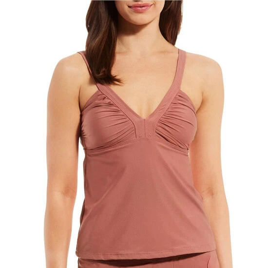 Budget β¨ Alex Marie Solid V-Neck Tummy Control Tankini Swim Top Rouge π 1 Budget β¨ Alex Marie Solid V-Neck Tummy Control Tankini Swim Top Rouge π