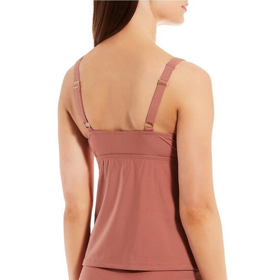 Budget β¨ Alex Marie Solid V-Neck Tummy Control Tankini Swim Top Rouge π 2 Budget β¨ Alex Marie Solid V-Neck Tummy Control Tankini Swim Top Rouge π - Image 2