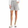 Best deal 💯 Alex Marie Reina Stripe Stretch Linen Mid Rise Pleat Front Shorts Navy/ivory 👏