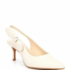 Coupon ⭐ Alex Marie Aaileen Bow Leather Slingback Pumps Black Leather ✔️