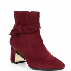 Hot Sale 🧨 Alex Marie Dashauna Suede Ankle Bow Booties Black ⌛