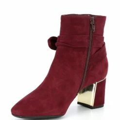 Hot Sale 🧨 Alex Marie Dashauna Suede Ankle Bow Booties Black ⌛ -Alex Marie Shop unnamed file 182