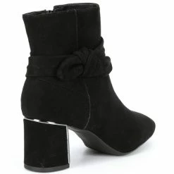 Hot Sale 🧨 Alex Marie Dashauna Suede Ankle Bow Booties Black ⌛ -Alex Marie Shop unnamed file 186