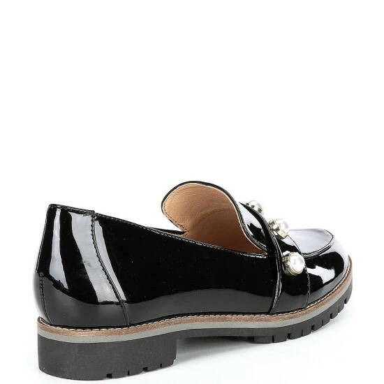 Wholesale β Alex Marie Garnella Patent Pearl Detail Lug Sole Loafers Black π₯° 2 Wholesale β Alex Marie Garnella Patent Pearl Detail Lug Sole Loafers Black π₯° - Image 2