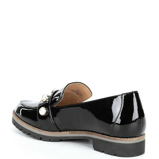 Wholesale β Alex Marie Garnella Patent Pearl Detail Lug Sole Loafers Black π₯° 3 Wholesale β Alex Marie Garnella Patent Pearl Detail Lug Sole Loafers Black π₯° - Image 3