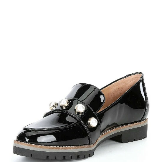 Wholesale β Alex Marie Garnella Patent Pearl Detail Lug Sole Loafers Black π₯° 4 Wholesale β Alex Marie Garnella Patent Pearl Detail Lug Sole Loafers Black π₯° - Image 4