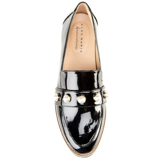 Wholesale β Alex Marie Garnella Patent Pearl Detail Lug Sole Loafers Black π₯° 5 Wholesale β Alex Marie Garnella Patent Pearl Detail Lug Sole Loafers Black π₯° - Image 5