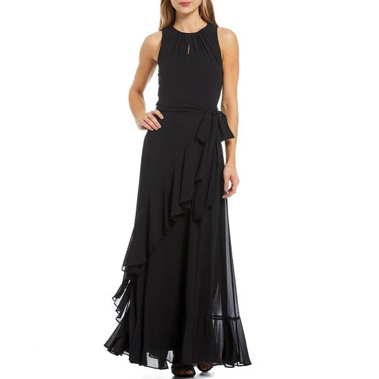 Cheapest 🔔 Alex Marie Colette Sleeveless Keyhole Crew Neck Tie Waist Tiered Ruffle Hem Maxi Gown Royal Blue 😉 1 Cheapest 🔔 Alex Marie Colette Sleeveless Keyhole Crew Neck Tie Waist Tiered Ruffle Hem Maxi Gown Royal Blue 😉