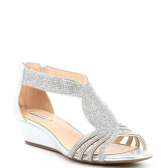 Brand new 🎉 Alex Marie Mersalo Rhinestone Wedges Black 💯 1 Brand new 🎉 Alex Marie Mersalo Rhinestone Wedges Black 💯