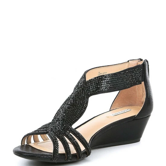 Brand new 🎉 Alex Marie Mersalo Rhinestone Wedges Black 💯 8 Brand new 🎉 Alex Marie Mersalo Rhinestone Wedges Black 💯 - Image 8