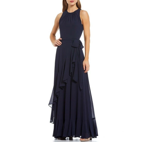 Cheapest 🔔 Alex Marie Colette Sleeveless Keyhole Crew Neck Tie Waist Tiered Ruffle Hem Maxi Gown Royal Blue 😉 5 Cheapest 🔔 Alex Marie Colette Sleeveless Keyhole Crew Neck Tie Waist Tiered Ruffle Hem Maxi Gown Royal Blue 😉 - Image 5