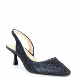 Cheapest 🧨 Alex Marie Garielle Hotfix Rhinestone Slingback Pumps Seaport Navy 🌟