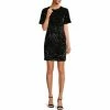 Best reviews of 😍 Alex Marie Lila Sequin Velvet Reversible Crew To V-Neck Short Sleeve 👗 Dress Black 🧨