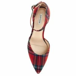 Deals 🎉 Alex Marie GenevieTwo Plaid 2-Piece Pointy Toe Block Heel Pumps Red/multi 🎁 -Alex Marie Shop unnamed file 287