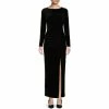 Cheap ❤️ Alex Marie Chloe Stretch Velvet Round Neck Long Sleeve Gown Black 🛒