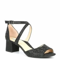Top 10 ✨ Alex Marie Seyland Rhinestone Cross Strap Ankle Strap Block Heel 🩴 Sandals Silver ✨ -Alex Marie Shop unnamed file 324