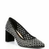 Coupon 🎁 Alex Marie Nyla Rhinestone Point Toe Block Heel Pumps Black 💯