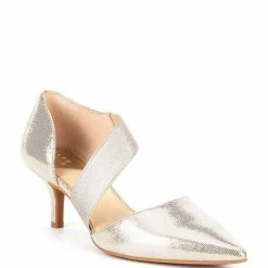 Flash Sale ๐ Alex Marie Brandlin Metallic Asymmetrical Strap Pumps Gold ๐