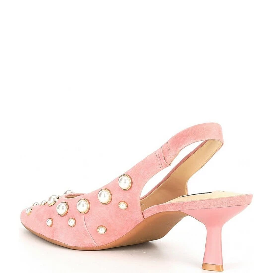Wholesale π Alex Marie Gracie Pearl Embellished Suede Slingback π Dress Pumps Black β¨ 3 Wholesale π Alex Marie Gracie Pearl Embellished Suede Slingback π Dress Pumps Black β¨ - Image 3