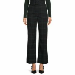 Hot Sale ๐ Alex Marie Rebecca Plaid Print Belted Pants Pine Plaid ๐คฉ