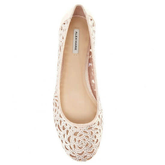 New 😉 Alex Marie Altana Metallic Laser-Cut Rhinestone Flats Silver 🔥 5 New 😉 Alex Marie Altana Metallic Laser-Cut Rhinestone Flats Silver 🔥 - Image 5