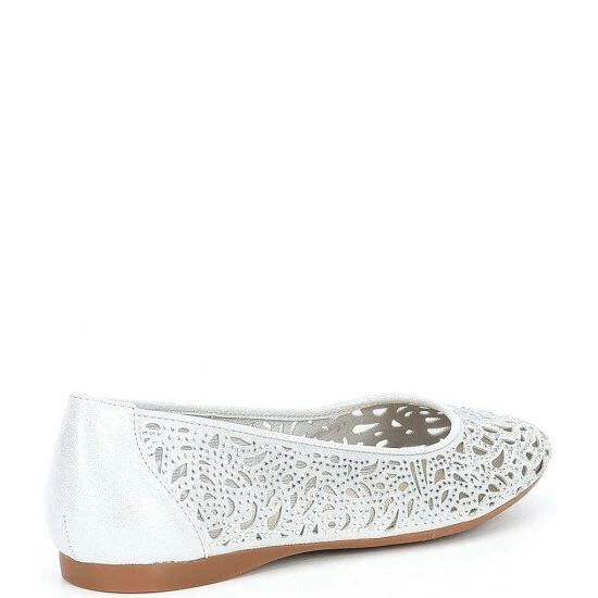 New 😉 Alex Marie Altana Metallic Laser-Cut Rhinestone Flats Silver 🔥 8 New 😉 Alex Marie Altana Metallic Laser-Cut Rhinestone Flats Silver 🔥 - Image 8