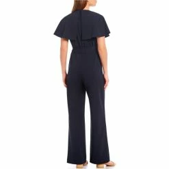 New 🔔 Alex Marie Beth Crepe V-Neck Short Sleeve Jumpsuit Black 🔔 -Alex Marie Shop unnamed file 482