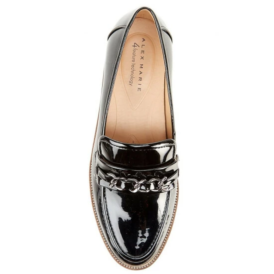 Top 10 🥰 Alex Marie Grensley Patent Chain Detail EVA Loafers Black 🛒 5 Top 10 🥰 Alex Marie Grensley Patent Chain Detail EVA Loafers Black 🛒 - Image 5