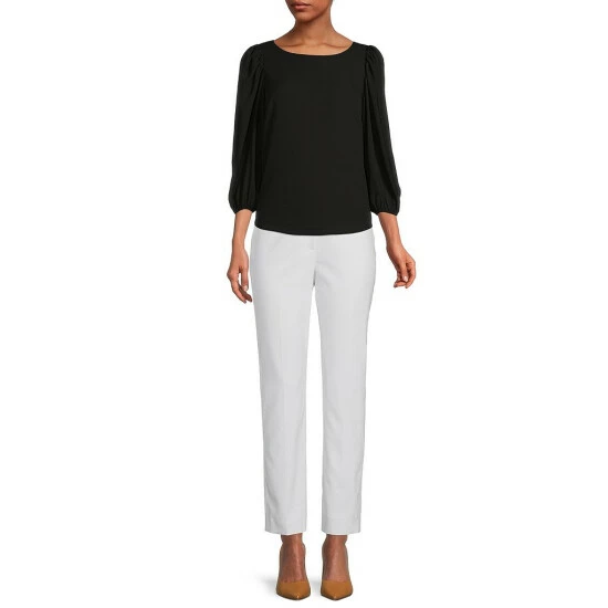 Buy ⭐ Alex Marie Lori Round Neck 3/4 Sleeve Elastic Cuff Blouse Black 🔥 6 Buy ⭐ Alex Marie Lori Round Neck 3/4 Sleeve Elastic Cuff Blouse Black 🔥 - Image 6