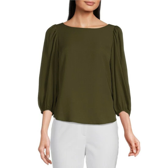 Buy ⭐ Alex Marie Lori Round Neck 3/4 Sleeve Elastic Cuff Blouse Black 🔥 7 Buy ⭐ Alex Marie Lori Round Neck 3/4 Sleeve Elastic Cuff Blouse Black 🔥 - Image 7