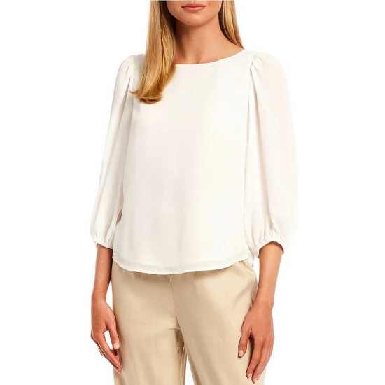 Buy ⭐ Alex Marie Lori Round Neck 3/4 Sleeve Elastic Cuff Blouse Black 🔥 10 Buy ⭐ Alex Marie Lori Round Neck 3/4 Sleeve Elastic Cuff Blouse Black 🔥 - Image 10