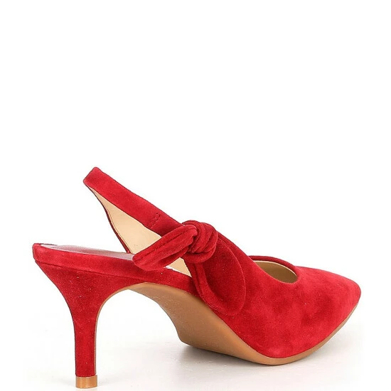 Discount ๐ Alex Marie Aaileen Suede Bow Slingback Pumps Crimson Red ๐ 2 Discount ๐ Alex Marie Aaileen Suede Bow Slingback Pumps Crimson Red ๐ - Image 2
