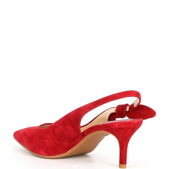 Discount ๐ Alex Marie Aaileen Suede Bow Slingback Pumps Crimson Red ๐ 3 Discount ๐ Alex Marie Aaileen Suede Bow Slingback Pumps Crimson Red ๐ - Image 3