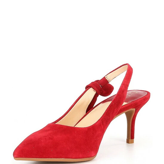 Discount ๐ Alex Marie Aaileen Suede Bow Slingback Pumps Crimson Red ๐ 4 Discount ๐ Alex Marie Aaileen Suede Bow Slingback Pumps Crimson Red ๐ - Image 4