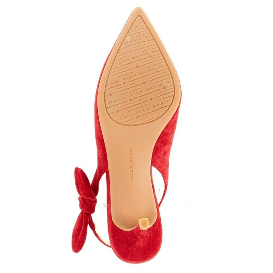 Discount ๐ Alex Marie Aaileen Suede Bow Slingback Pumps Crimson Red ๐ 6 Discount ๐ Alex Marie Aaileen Suede Bow Slingback Pumps Crimson Red ๐ - Image 6