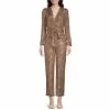 Coupon ❤️ Alex Marie Avery Sequin Long Sleeve V-Neck Jumpsuit Bronze 🛒