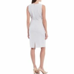 Top 10 👏 Alex Marie Carrie Anywhere, Everywhere Sleeveless Round Neck Back Slit Pencil 👗 Dress True White 🔔 -Alex Marie Shop unnamed file 563